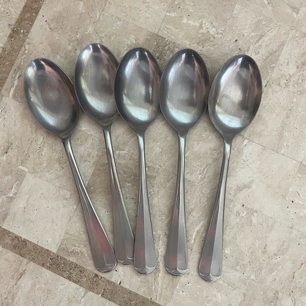 Vollrath lot of 5 stainless steel teaspoons